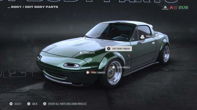 Mazda NA Miata customization in NFS: Unbound