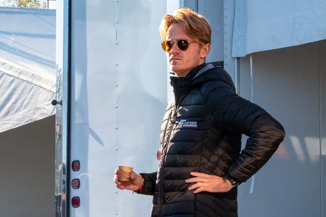 Nicklas Nielsen won Le Mans earlier this year. I’m guessing the AF Corse espresso is really good.