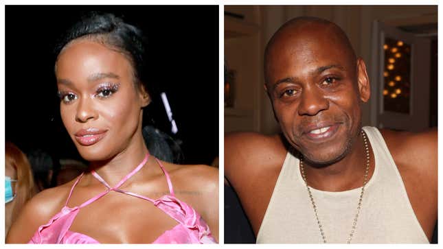 Azealia Banks, left; Dave Chappelle.