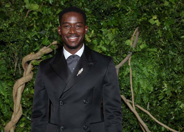 Damson Idris attends The 2024 Met Gala Celebrating “Sleeping Beauties: Reawakening Fashion” at The Metropolitan Museum of Art on May 06, 2024 in New York City.