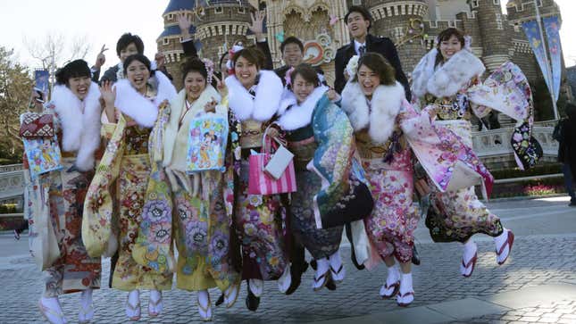 Tokyo Disneyland was a popular site for Coming of Age celebrations.