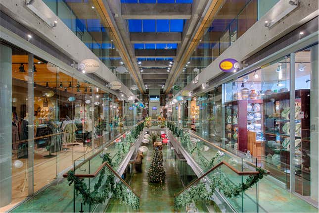 An empty shopping mall.