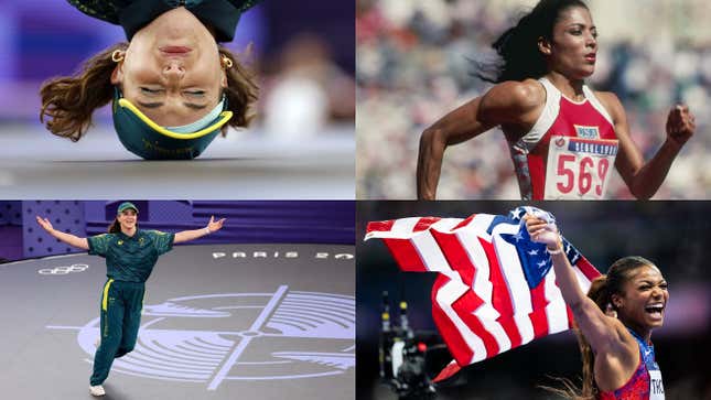 Image for article titled Raygun&#39;s Dismal Olympic &#39;Breaking&#39; Performance, Remembering Florence Griffith-Joyner, The Most Beautiful Black Women Track Stars at 2024 Paris Olympics, Barack Obama&#39;s Summer Playlist And More Culture Stories