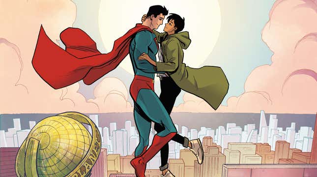 Superman & Lois in the cover for My Adventures with Superman #1.