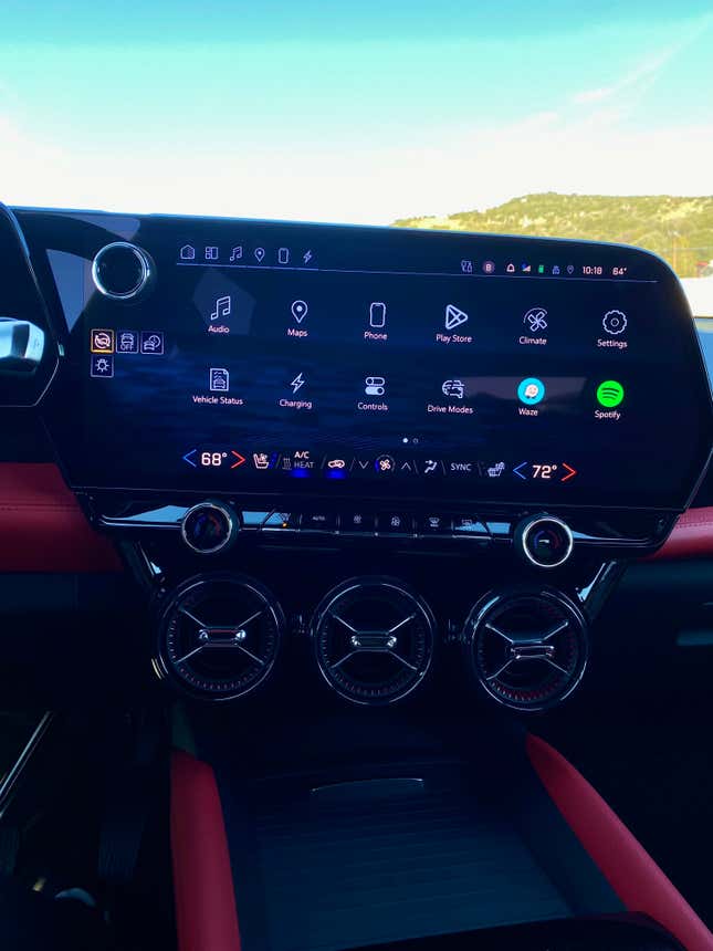 The 17.7-inch infotainment touchscreen