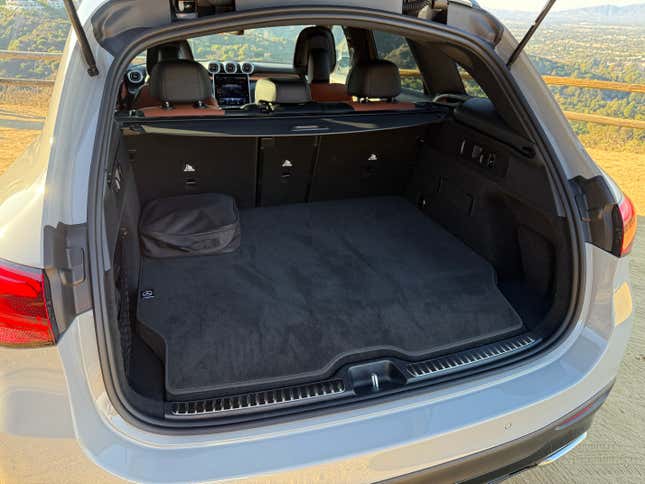 Cargo area of a grey 2025 Mercedes-Benz GLC350e