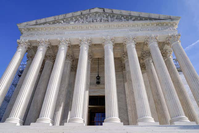 The U.S Supreme Court is photographed on Wednesday, Jan. 3, 2024, in Washington. (AP Photo/Mariam Zuhaib)