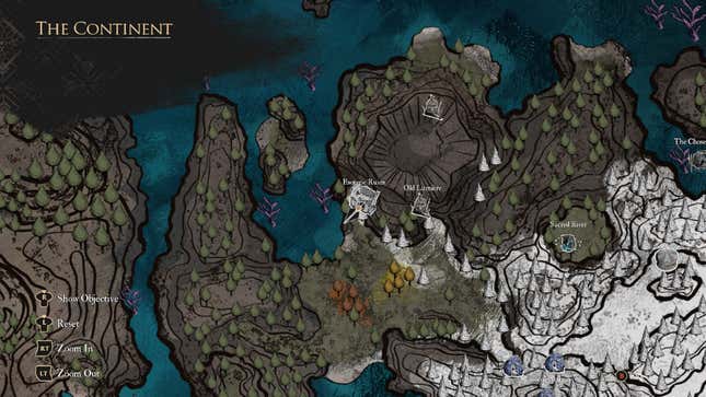 A screenshot shows the location of the Esoteric Ruins.