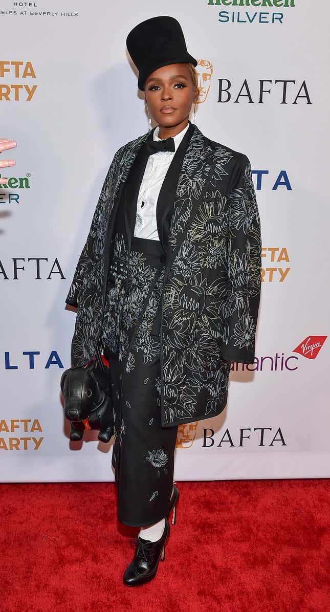 Janelle Monáe at the BAFTA Tea Party held at the Four Seasons on January 14, 2023 in Los Angele, CA.