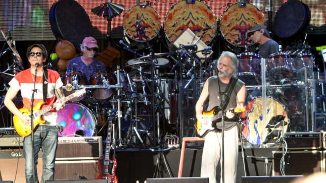 Guitarist John Mayer, drummer Bill Kreutzmann, guitarist Bob Weir and drummer Mickey Hart of Dead &amp; Company perform in 2016 in Charlotte, North Carolina.