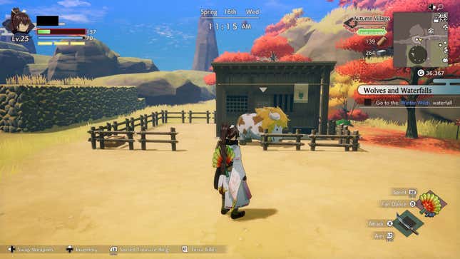 A small barn for herding in Rune Factory: Guardians of Azuma.