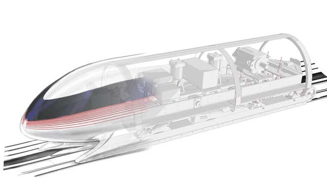 Here is the MIT Hyperloop pod without its shell, so you can see inside.