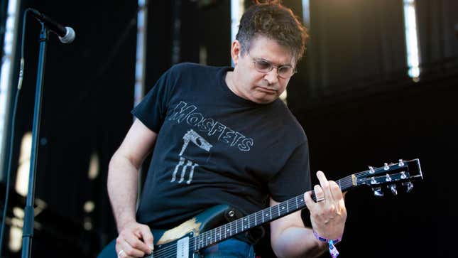 Steve Albini playing in Shellac at the Primavera Sound Festival in 2022