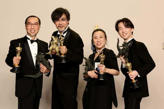 Image for article titled The Oscars Belonged to Minus One&#39;s Tiny, Golden Godzilla