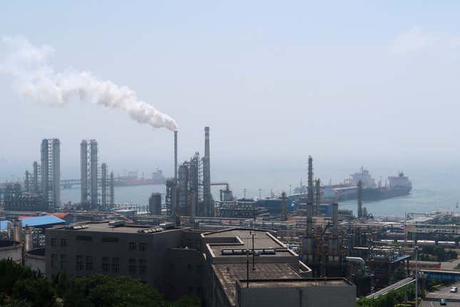 Una refinería petroquímica en China