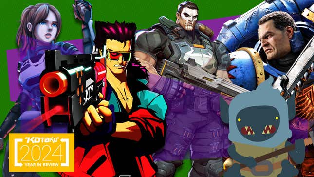 An image shows characters from the best video game shooters. 