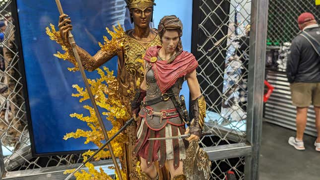 A statue of Kassandra is on display at Comic Con.