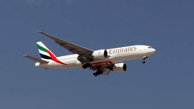 An Emirates plane