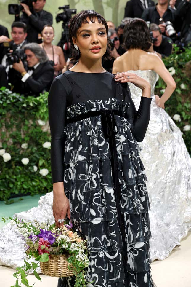 Tessa Thompson attends The 2024 Met Gala Celebrating “Sleeping Beauties: Reawakening Fashion” at The Metropolitan Museum of Art on May 06, 2024 in New York City.