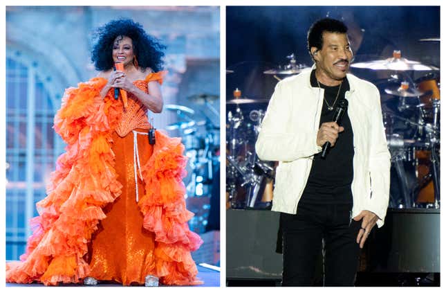 L: Diana Ross, R: Lionel Richie