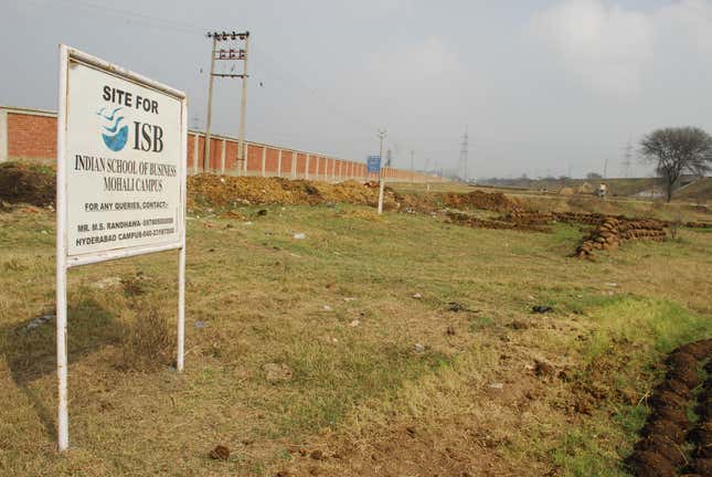 Site of Indian Institute of Science Education and Research (IISER) photographed in Mohali, India. 