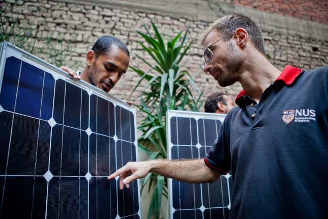 Inspecting solar panels