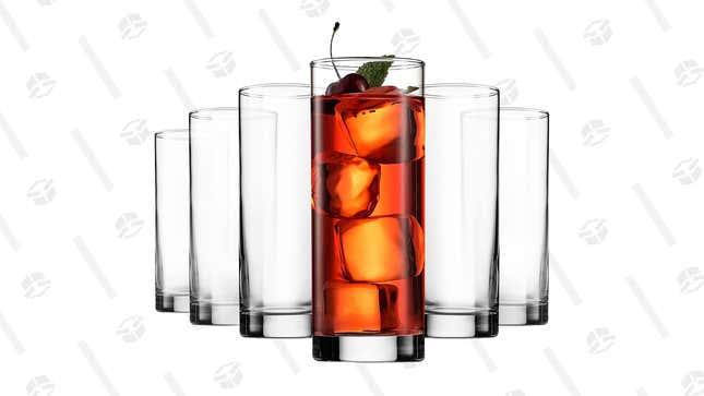 Enjoy your favorite beverages in this 6-piece set of timeless glasses. 