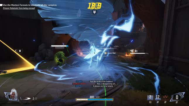 Storm attacks various enemies.