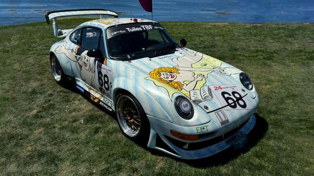 Front 3/4 view of a 1998 Porsche 911 GT2 R art car