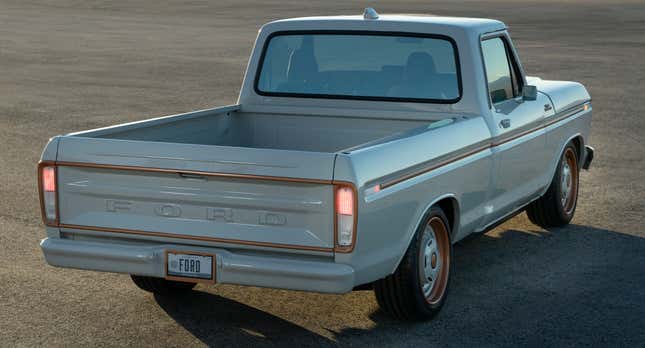 Image for article titled Ford Shows Off Their Electric Crate Motor In A Fantastic Resto-Mod 1978 F-100 Truck