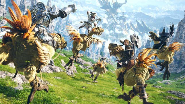 Warriors of light race to download FFXIV on Xbox. 