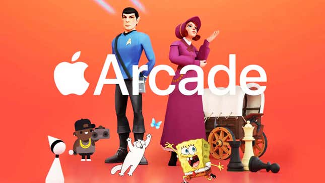 An image shows the Apple Arcade logo near some game characters. 