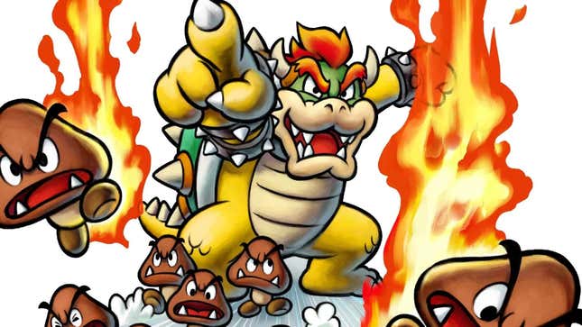 Bowser orders his minions to attack. 