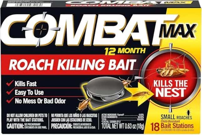 Image for article titled Combat Max 12 Month Roach Killing Bait, Now 13% Off