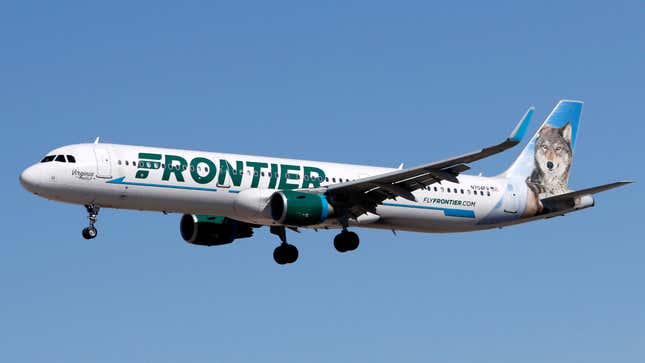 A Frontier Airlines plane