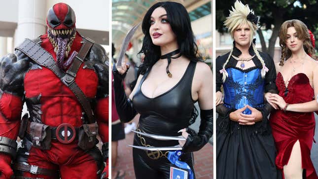 A collection of San Diego Comic-Con cosplayers.