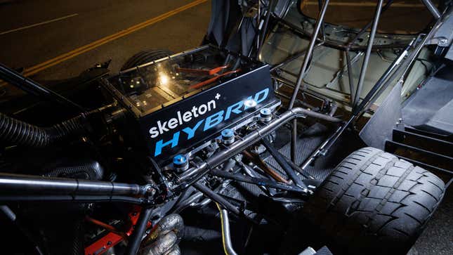 A photo of the hybrid engine in the CR-V race car. 