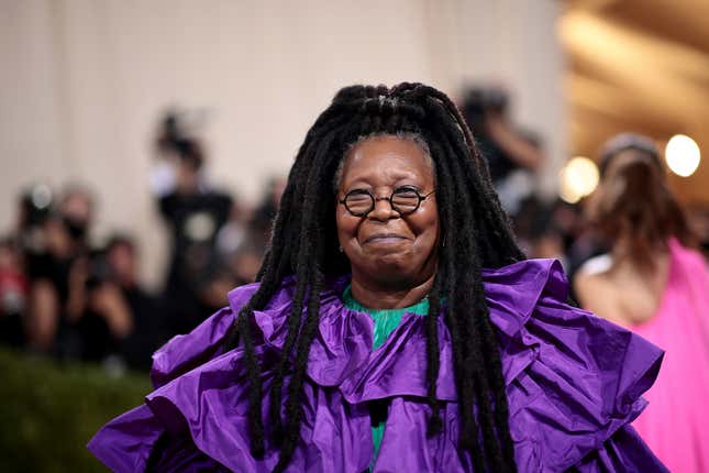 NEW YORK, NEW YORK - SEPTEMBER 13: Whoopi Goldberg attends The 2021 Met Gala Celebrating In America: A Lexicon Of Fashion at Metropolitan Museum of Art on September 13, 2021 in New York City. (Photo by Dimitrios Kambouris/Getty Images for The Met Museum/Vogue )