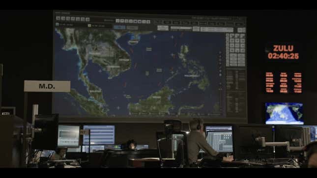 Scene from the Netflix show Pine Gap, showing one of the maps that the government of Vietnam took issue with.