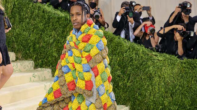 A$AP Rocky attends The 2021 Met Gala Celebrating In America: A Lexicon Of Fashion at Metropolitan Museum of Art on September 13, 2021 in New York City.