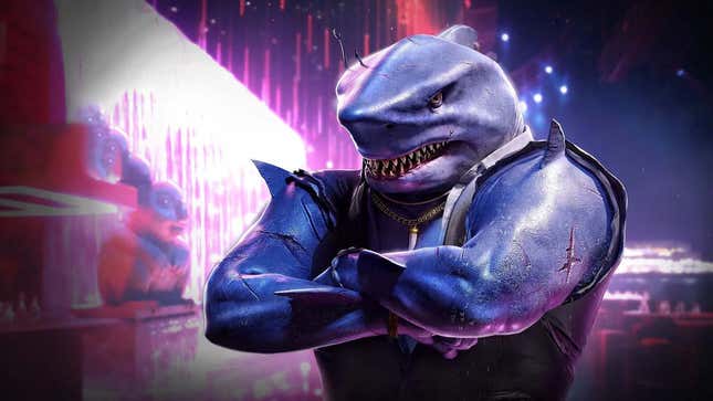 An image of a shark-man hybrid seen in Black Ops 6. 