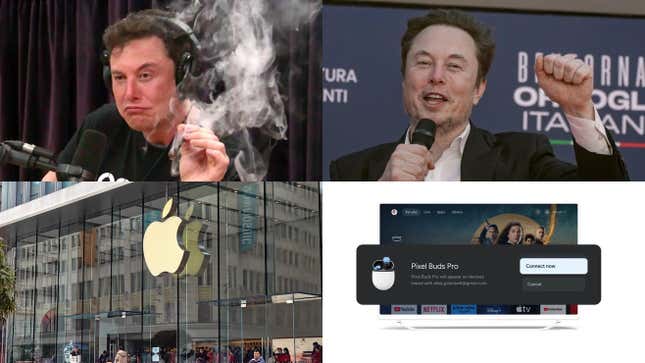 Image for article titled Elon Musk Drug Rumors, Apple Pays Some iPhone Users $92, and More Tech News