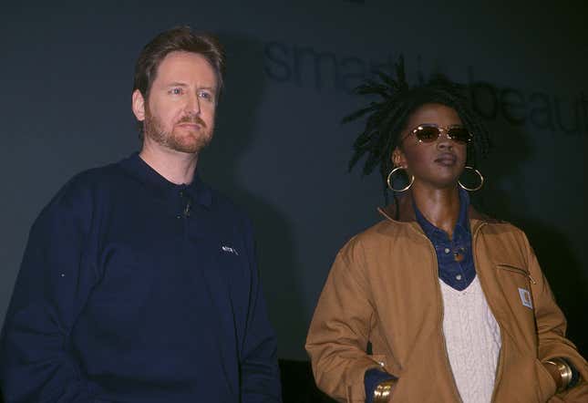 Rod Schrock and Lauryn Hill during Acceptance Gala for Refugee Project-Altavista - October 25, 1999, at Hammerstein Ballroom in New York City, New York, United States.