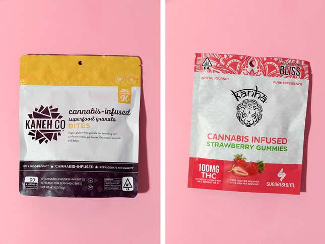 Cannabis-infused granola, and gummies.