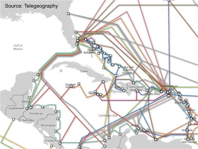 Image for article titled Cuba’s sole underwater Internet cable is going to see a lot more traffic – and some company