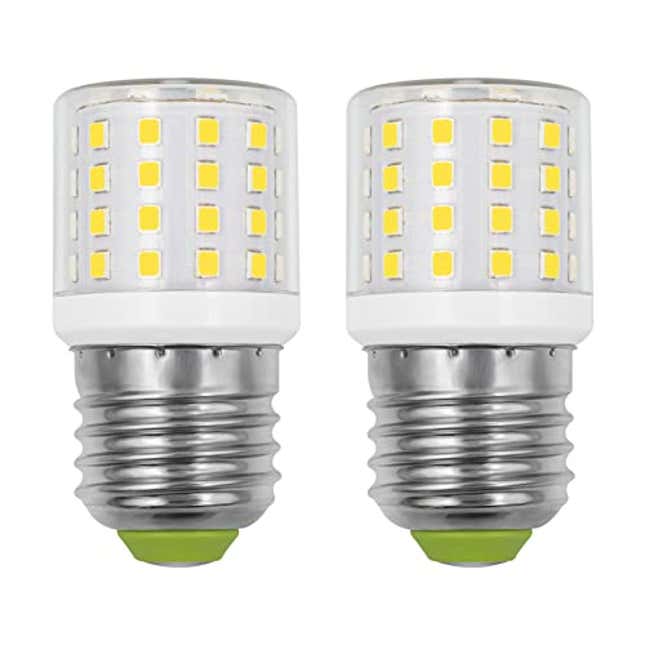 Image for article titled 4W T10 Tubular Clear LED Medium Base E26 Refrigerator Light Bulb (40W Equivalent) Compact Corn A15 Appliance Lamp for Fridge Freezer Waterproof Home Lighting 100-265V Daylight White 5000K, Now 65.05% Off