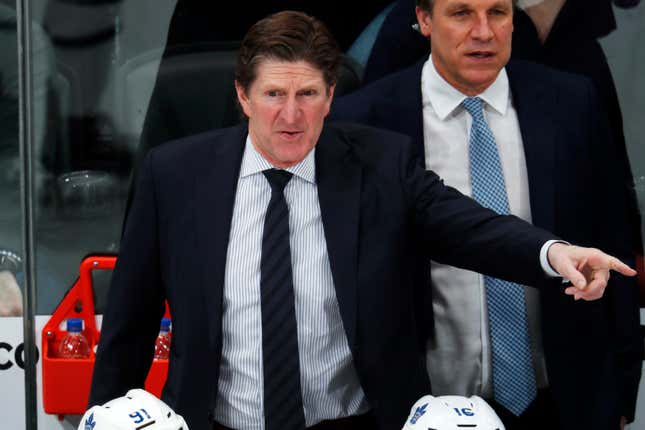 Mike Babcock resigned on Sunday.
