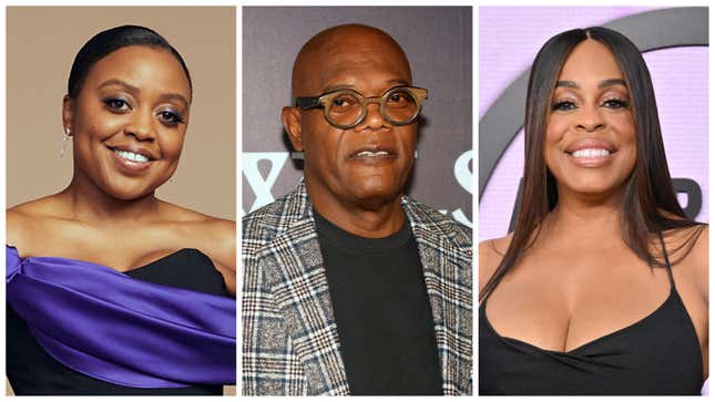 Quinta Brunson, left; Samuel L. Jackson, Niecy Nash,