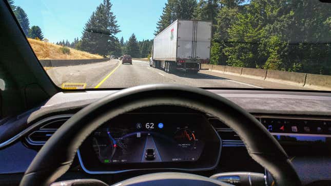 Tesla Autopilot, demonstrated in a Model X