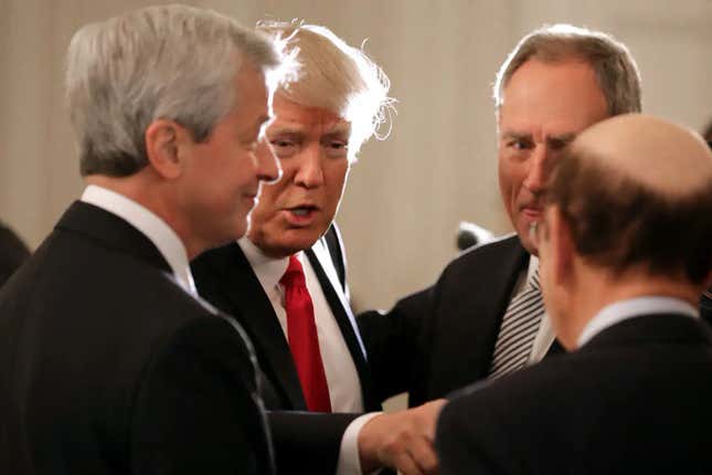 Donald Trump is considering Jamie Dimon for Treasury Secretary after a 'lovefest' CEO meeting